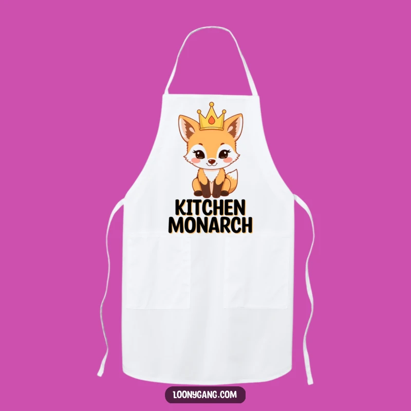 Funny Proud Fox Cub Apron: Rule the Kitchen, Hilarious Funny Gift