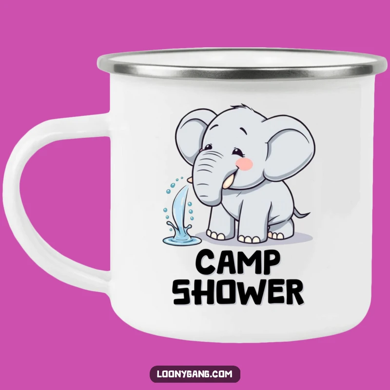 Funny Elephant Camping Mug: Giggling Water Spritz Outdoor Mug - Great Funny Gift