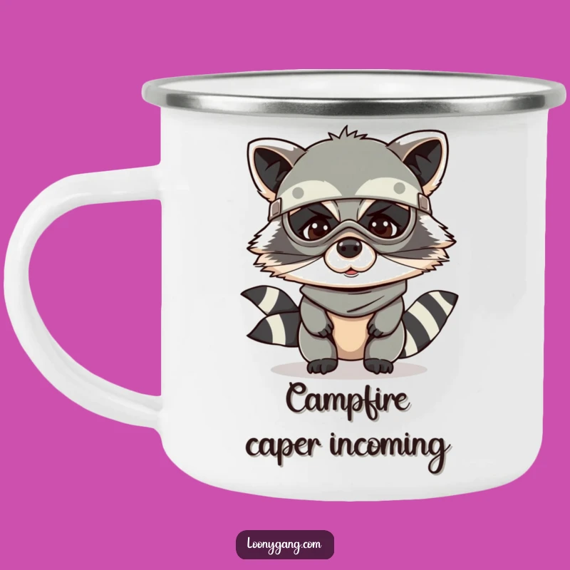 Funny Raccoon Bandit Camping Mug: Adventure Fuel for Mischievous Souls