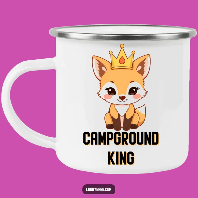 Funny Proud Fox Cub Camp Mug: Royal Adventures, Rugged Funny Gift
