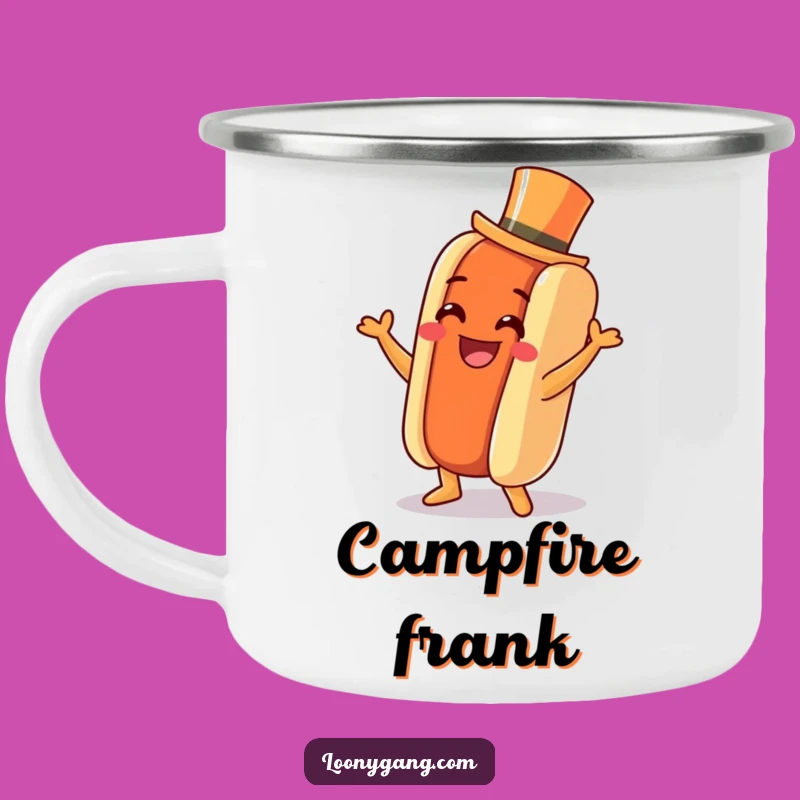 Funny Hot Dog Jig Camping Mug: Durable Top Hat Dance Mug - Outdoor Gift