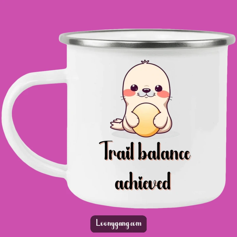 Funny Seal Wobble Camping Mug: Enjoy Outdoors with a Hilarious Balancing Act