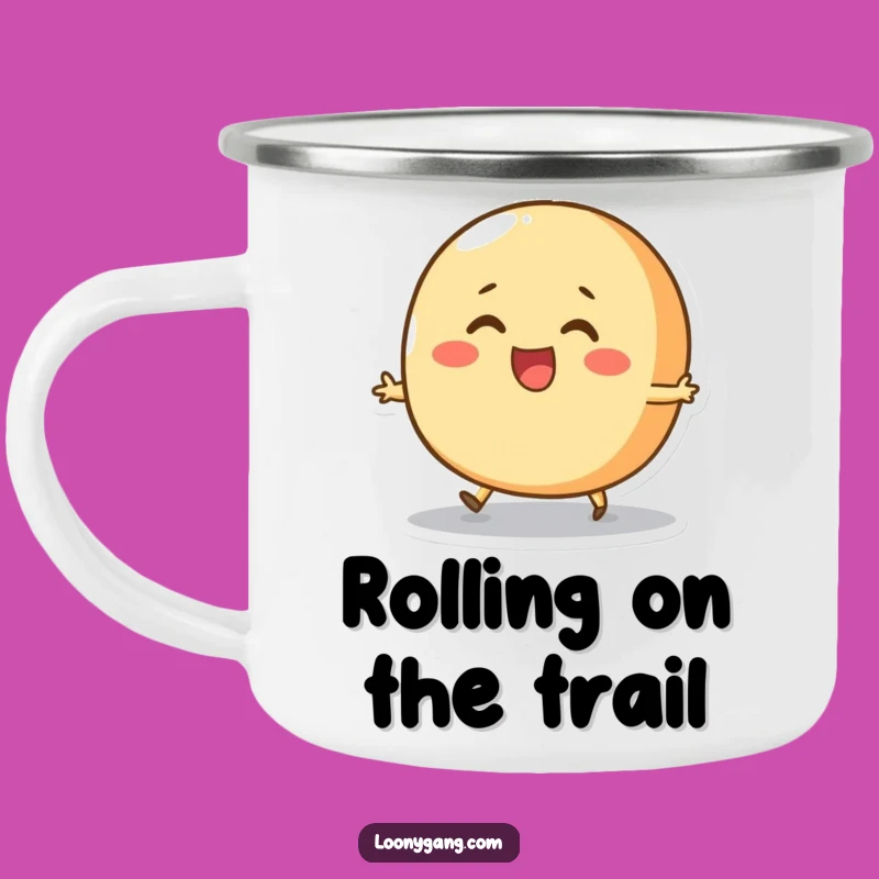 Funny Bread Roll Skip Camping Mug: Durable Cheerful Cup, Outdoor Funny Gift