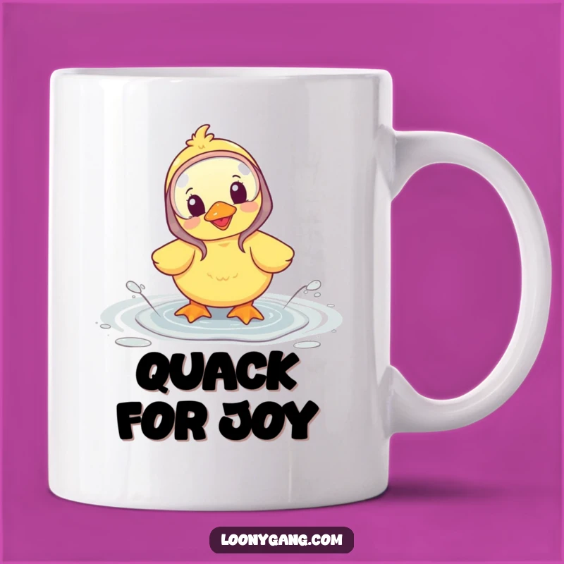 Funny Duckling Puddle Mug: Adorable Galoshes-Wearing Bird, Perfect Cheerful Gift