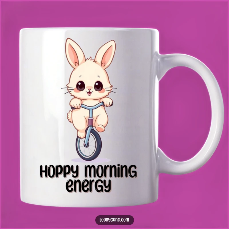 Funny Rabbit Unicycle Mug - Hilarious Gift for Quirky Performers