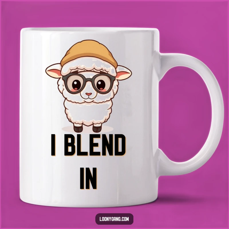 Funny Sheep Disguise Mug: Peek-a-Boo Humor, Perfect Silly Gift!