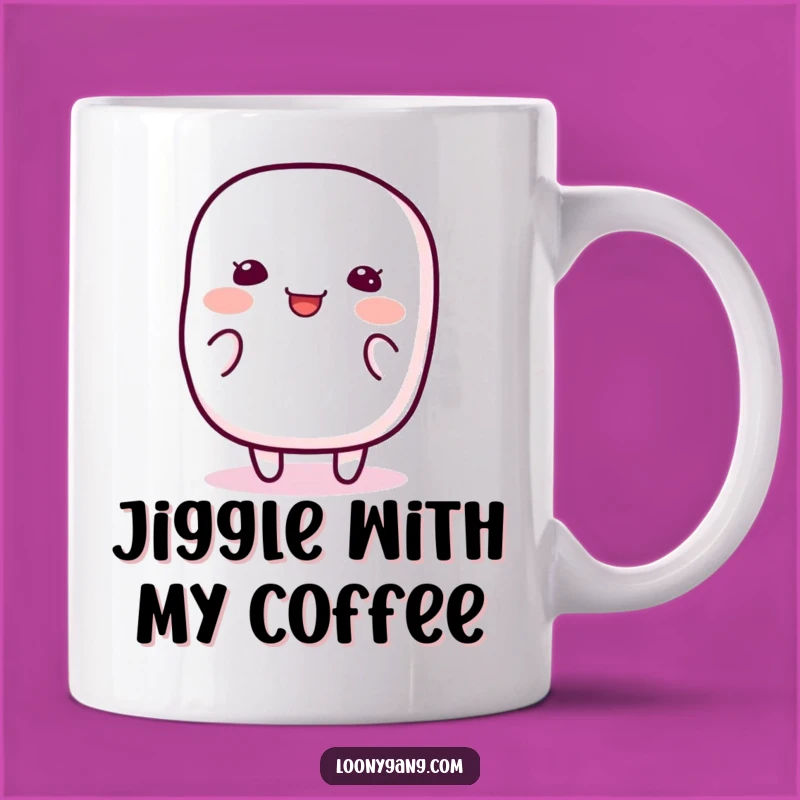 Funny Marshmallow Wiggle Mug: Jiggly Character, Perfect Silly Funny Gift