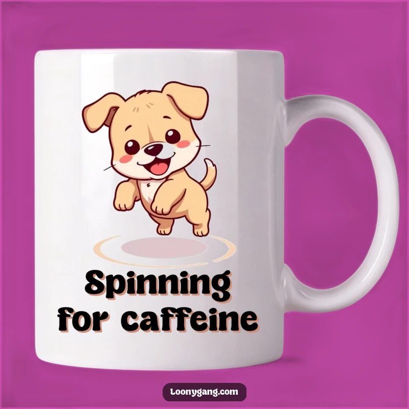 Funny Puppy Mug: Clumsy Dog Chasing Tail, Dizzy & Hilarious Pet Lover Gift