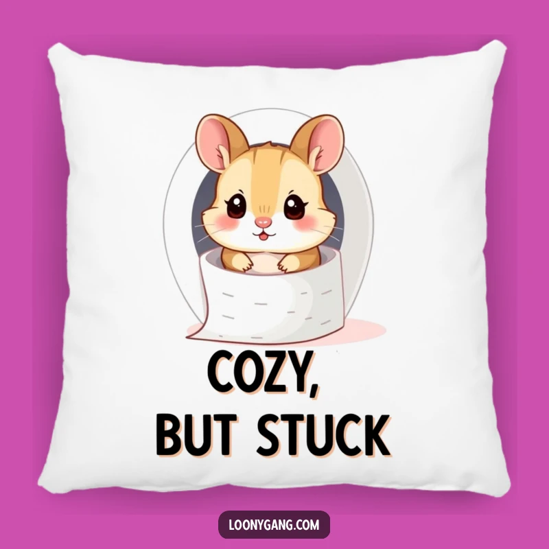 Funny Hamster Pillow: Silly Cub Toilet Paper Comfort, A Huggable Funny Gift