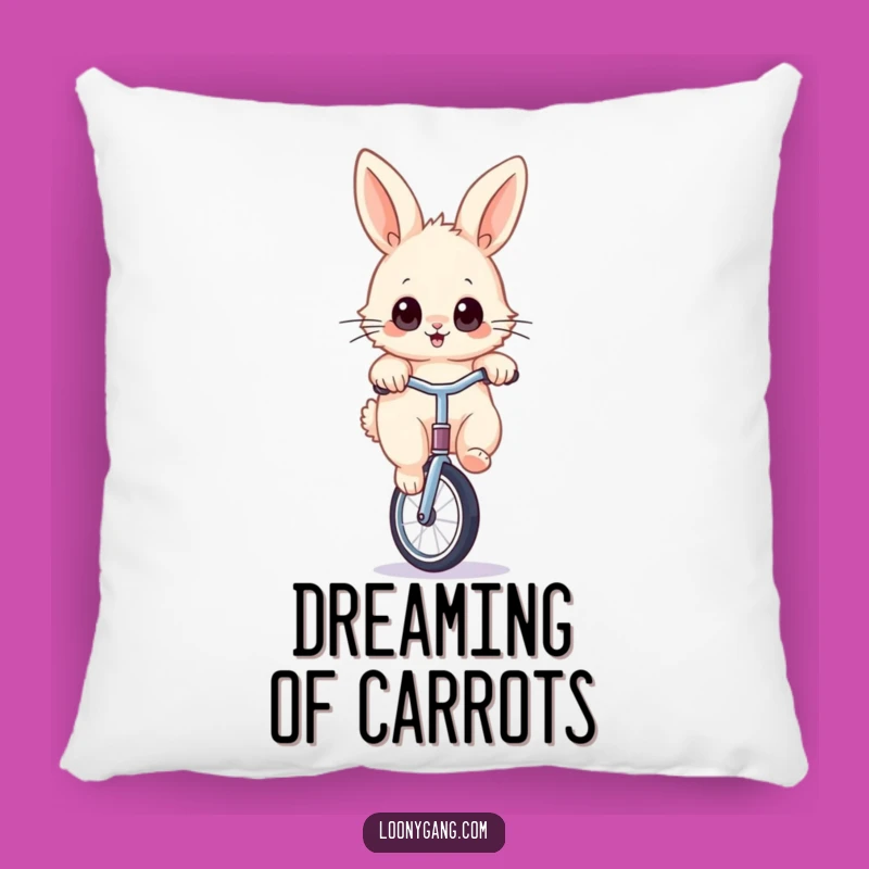 Funny Rabbit Unicycle Pillow - Comfy and Hilarious Accent for Playful Rooms