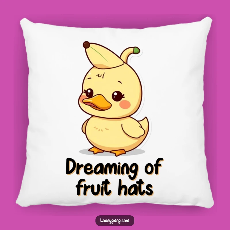 Funny Duckling Pillow: Banana Peel Accent Pillow, Cozy Silly Gift