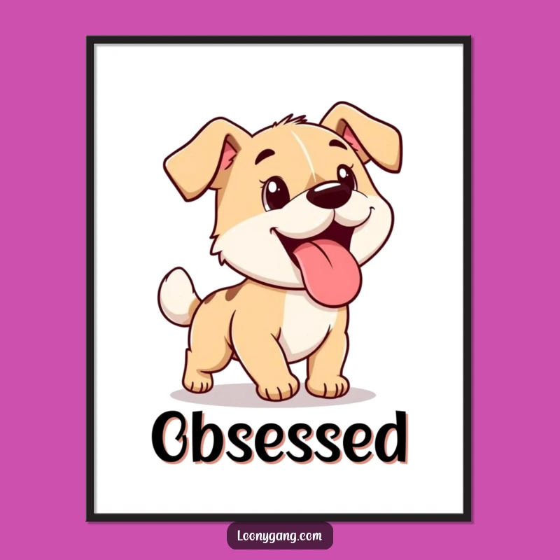 Funny Dog Chasing Tail Digital Art: Instant Hilarious Pup Download