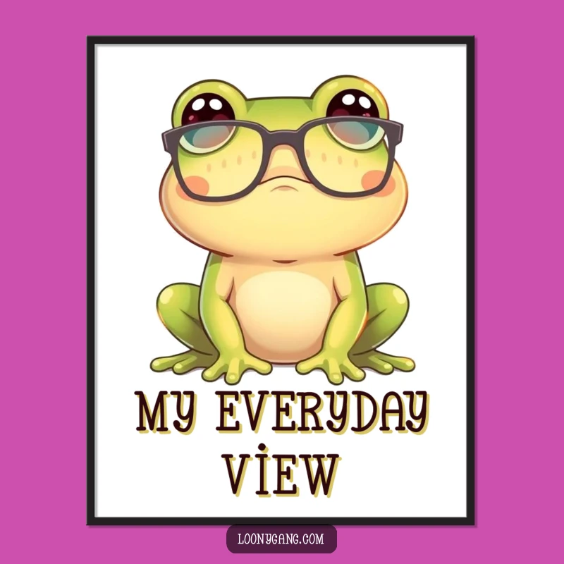 Funny Confused Frog Digital Art: Instant Pondering, Downloadable Funny Gift