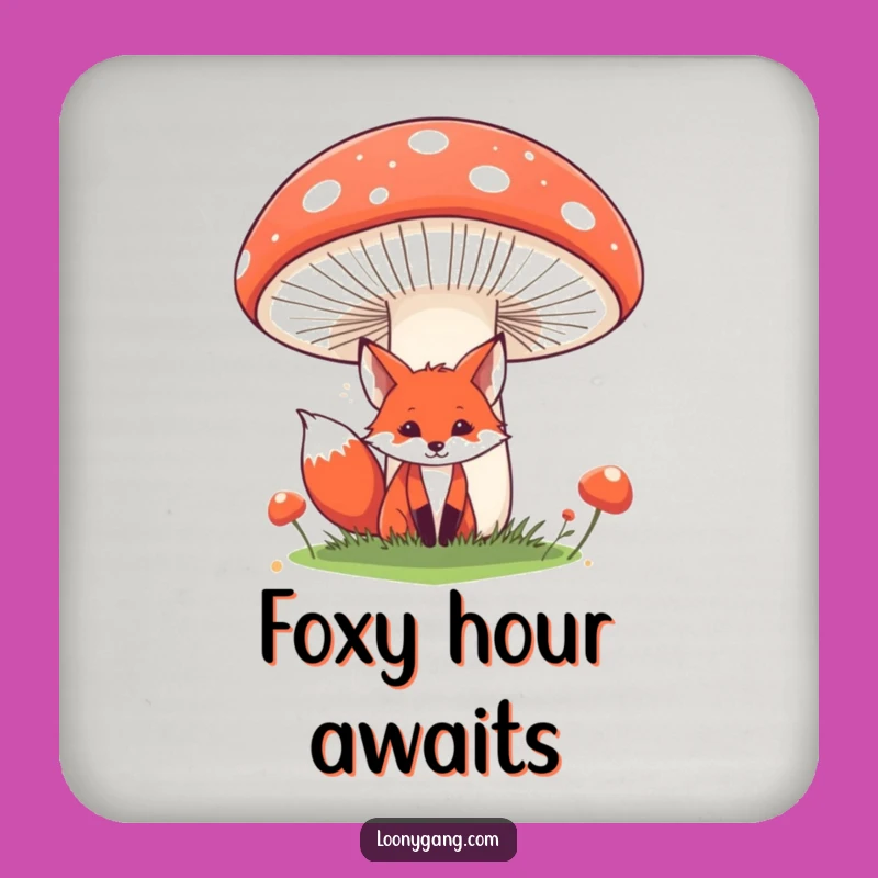 Funny Fox Coaster Set: Protect Surfaces with Hidden Fox Art, Funny Gift