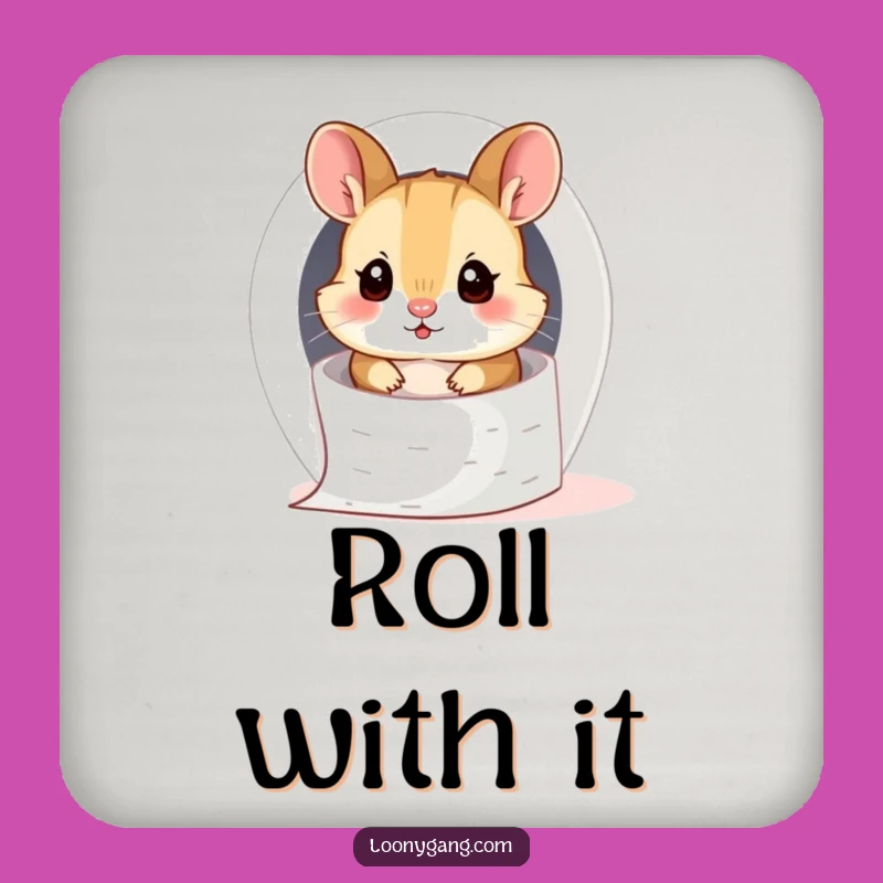 Funny Hamster Coaster: Silly Cub Roll Protection, An Adorable Funny Gift