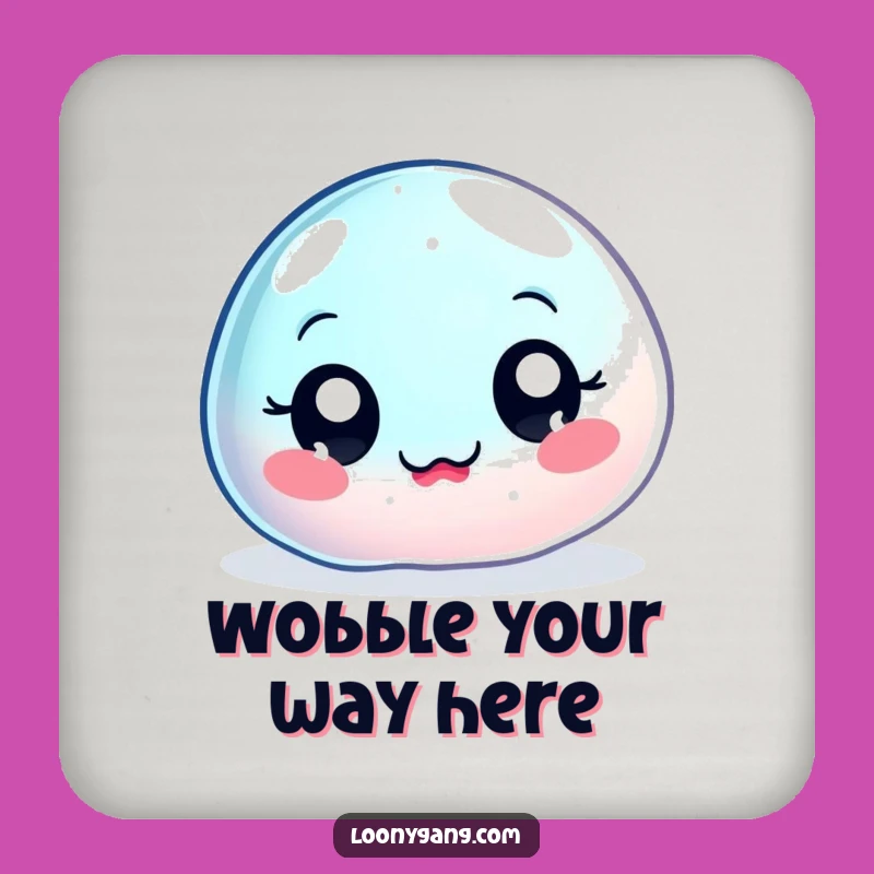 Funny Wobbly Jelly Blob Coaster Set: Protect Surfaces with Hilarious Wobble and Big-Eyed Fun