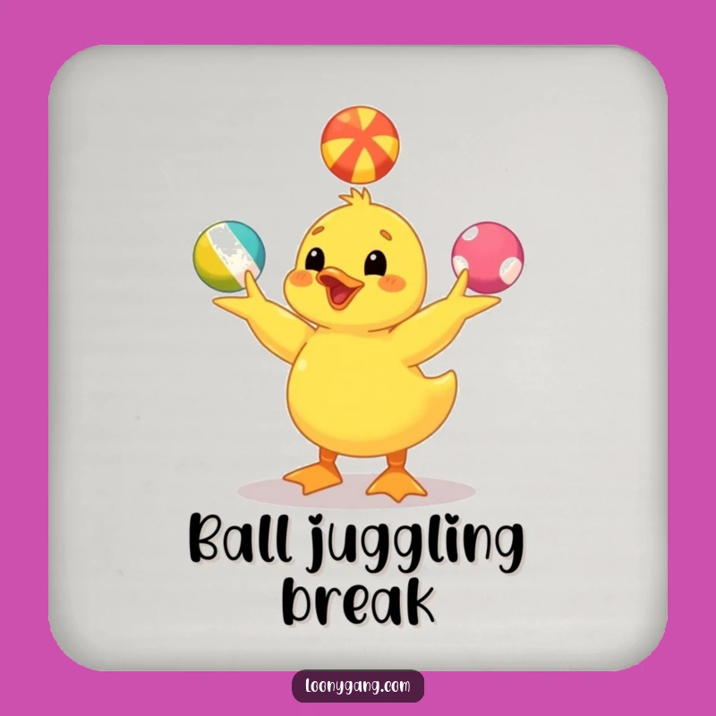 Funny Yellow Duckling Coaster: Juggling Protection, Cute Table Gift