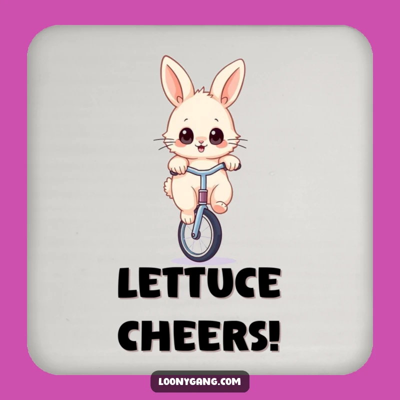 Funny Rabbit Unicycle Coaster - Hilarious Protection for Your Surfaces