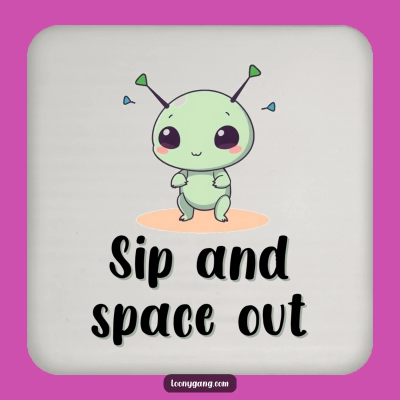 Funny Alien Antennae Coaster Set: Wacky Sci-Fi Creature Protection, Essential Funny Gift