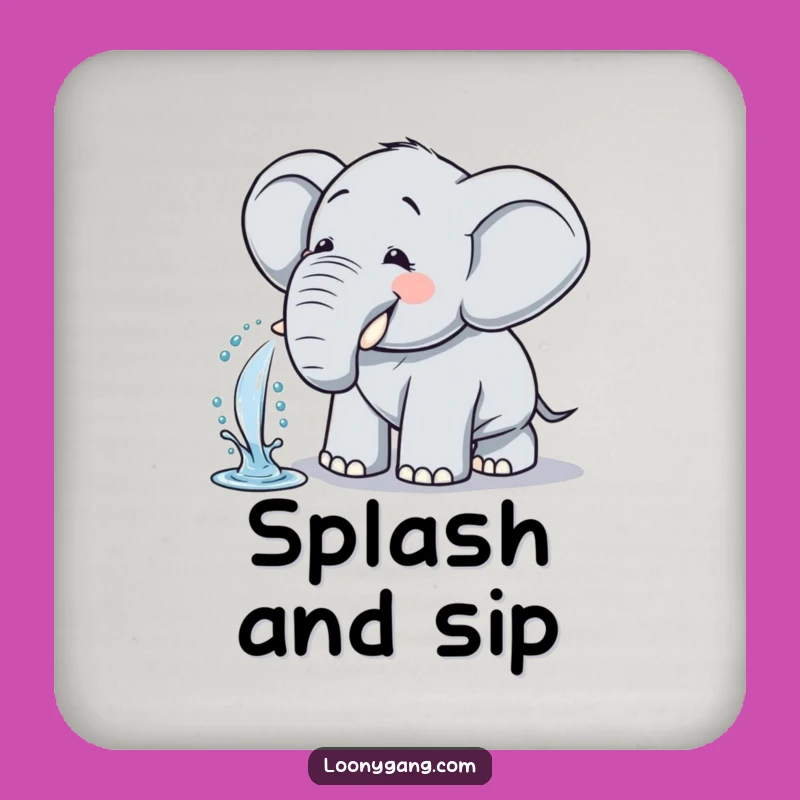 Funny Elephant Coasters (Set of 4) - Protect Surfaces with Giggling Humor