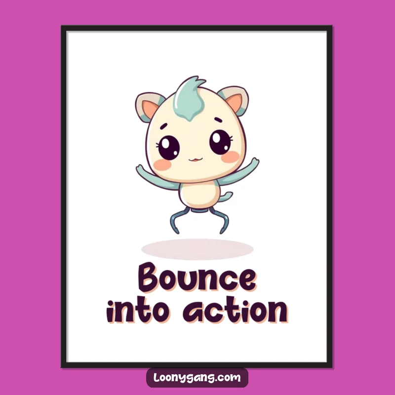 Funny Springy Creature Poster: Brighten Your Walls with Hilarious Bouncing Energy