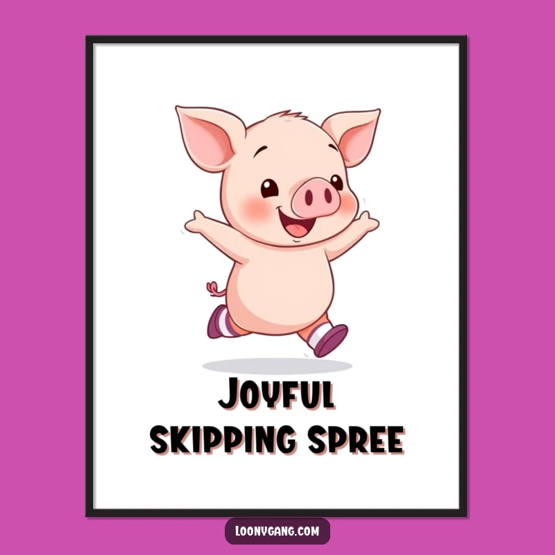 Funny Piglet Socks Poster - Joyful Wall Art for Happy Homes