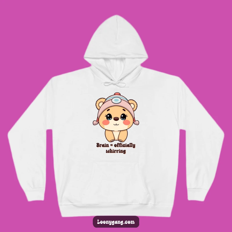 Cozy Funny Surprised Bear Cub Propeller Beanie Hoodie A Warm and Funny Gift