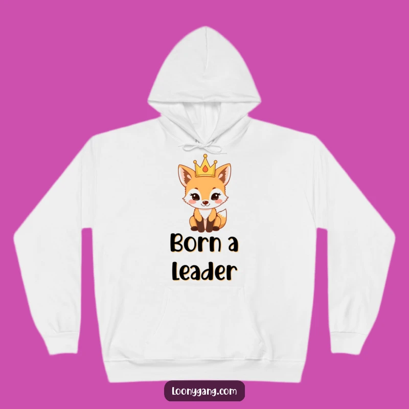 Cozy Funny Proud Fox Cub Hoodie: Regal Comfort, Snuggly Funny Gift