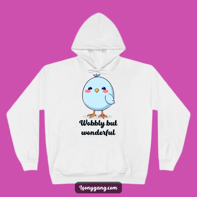 Funny Blue Bird Hoodie: Comical Wobbly Feet Design Makes A Cozy, Hilarious Gift