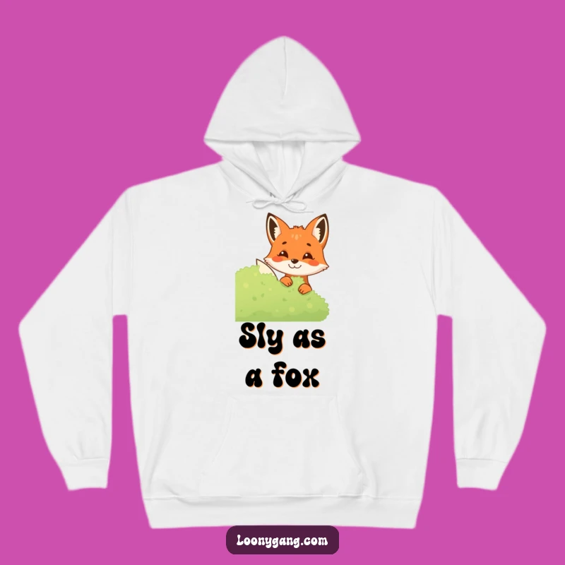 Funny Fox Hoodie: Cozy Mischievous Grin Peeking Comfort