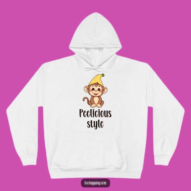 Funny Monkey Hoodie: Cozy Banana Hat Sweatshirt - Whimsical Funny Gift