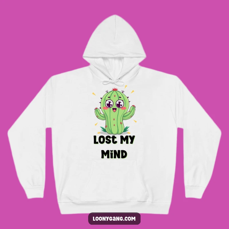 Funny Spinning Cactus Googly Eyes Hoodie: Cozy and Comical Winter Wear
