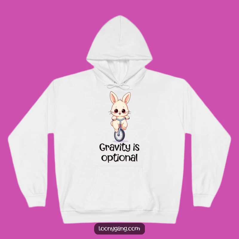 Cozy Funny Rabbit Unicycle Hoodie - Warm and Hilarious for Fun Lovers