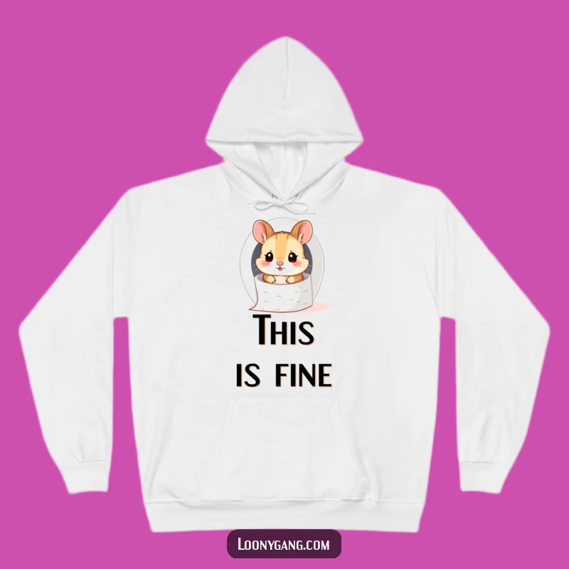 Funny Hamster Hoodie: Silly Cub Toilet Paper Comfort, A Cozy Funny Gift