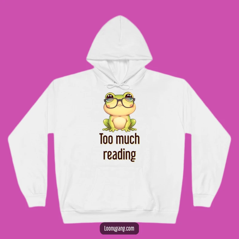 Cozy Funny Frog Glasses Hoodie: Warm Bewilderment, Snuggly Funny Gift
