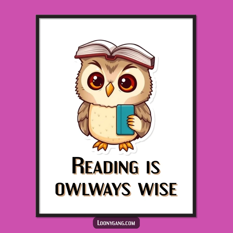 Free Printable Owl Wall Art: Book Head Whimsy Downloadable Decor