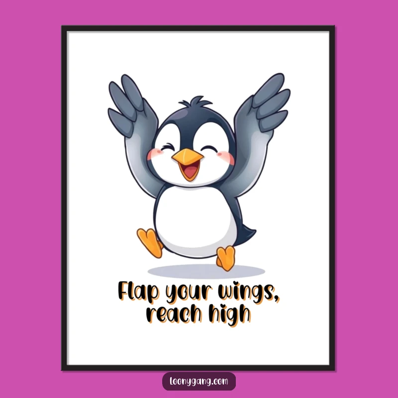 Free Printable Penguin Wall Art: Goofy Flying Fun Downloadable Decor