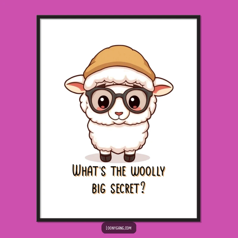 Funny Free Printable Wall Art: Silly Sheep Disguise, downloadable art gift!