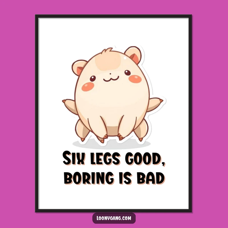 Free Printable Wall Art - Wiggling Creature's Rhythm - Fun Downloadable Decor