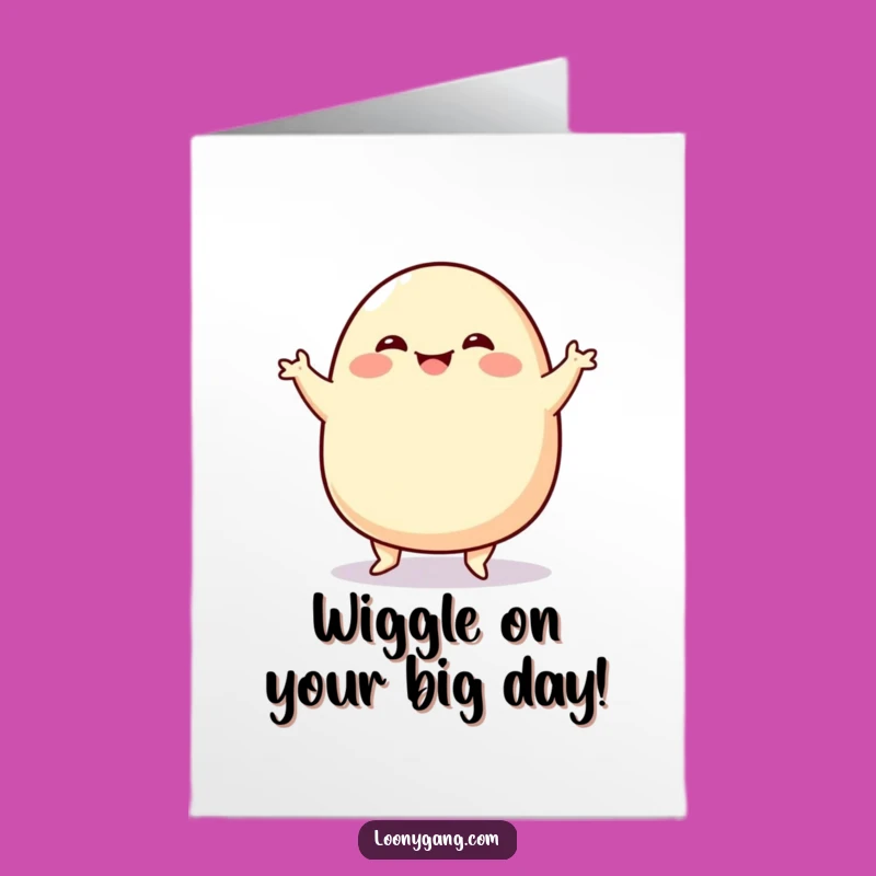 Free Printable Birthday Card: Funny Blob Jigging - Hilarious Downloadable Gift!