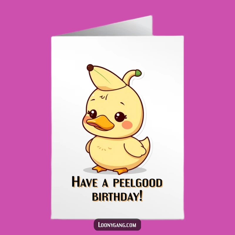 Free Printable Funny Duckling Birthday Card: Dorky Cub, Silly Downloadable Gift
