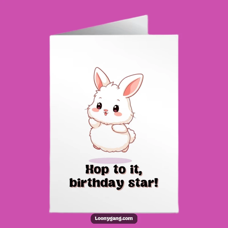 Free Printable Birthday Card: Funny Bunny Wiggle, Perfect Humorous Downloadable Gift