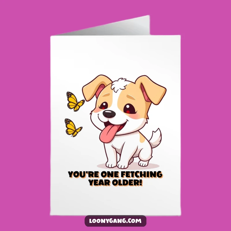 Free Printable Dog Birthday Card: Funny Tongue-Out Pup Downloadable Gift