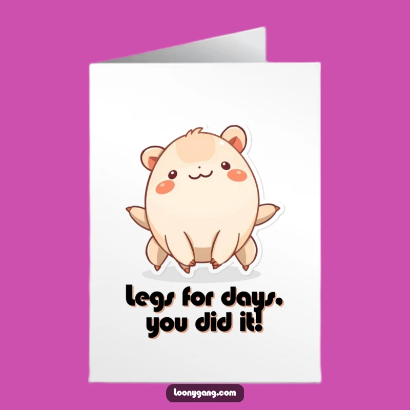 Free Printable Congrats Card - Six-Legged Wiggle Victory Dance Downloadable