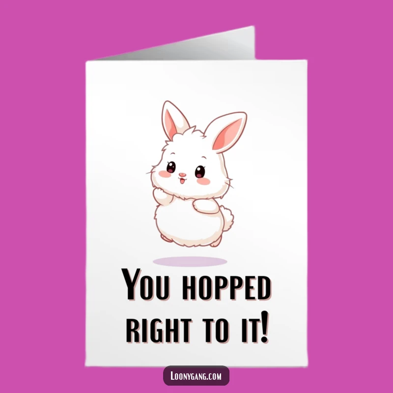 Free Printable Congrats Card: Wiggling Bunny, Humorous Congratulations Downloadable Gift
