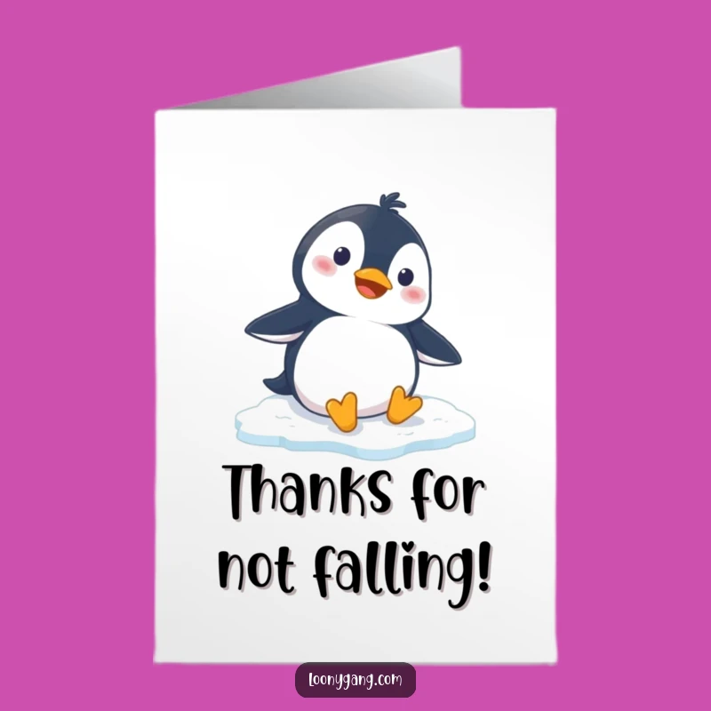 Free Printable Thank You Card: Penguin Slips - Funny Downloadable Gratitude!
