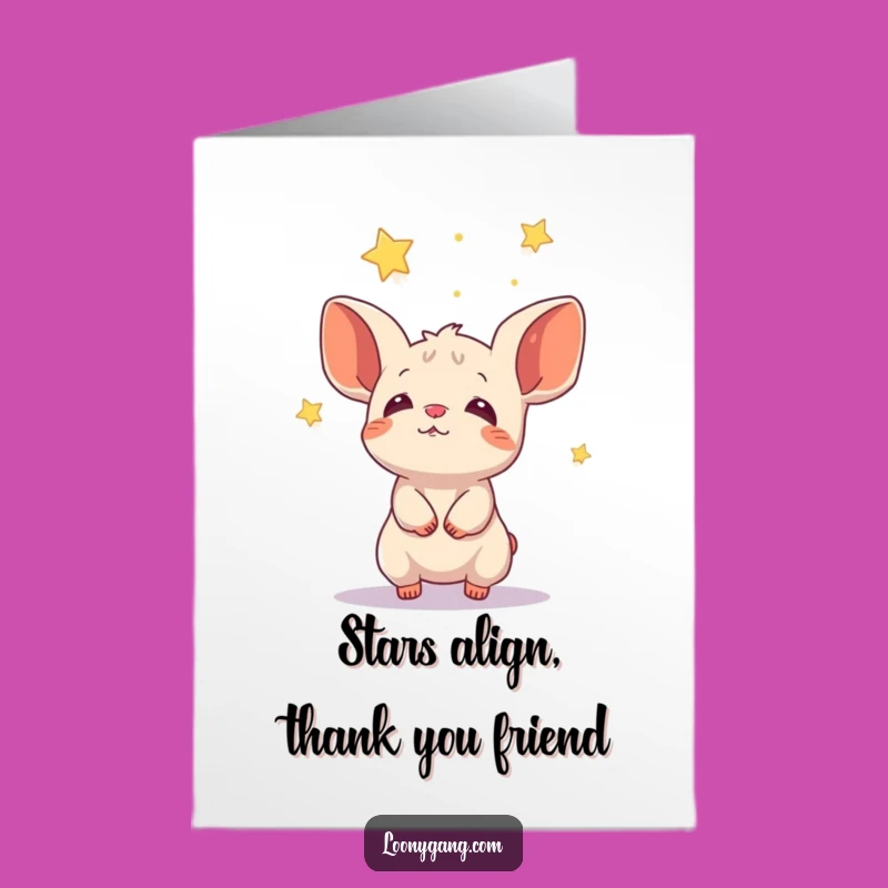 Free Printable Thank You Card - Starry Gratitude Downloadable Greeting