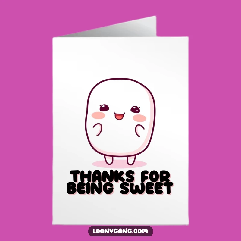 Free Printable Thank You Card: Jiggly Marshmallow Thanks - Hilarious Downloadable Gratitude!