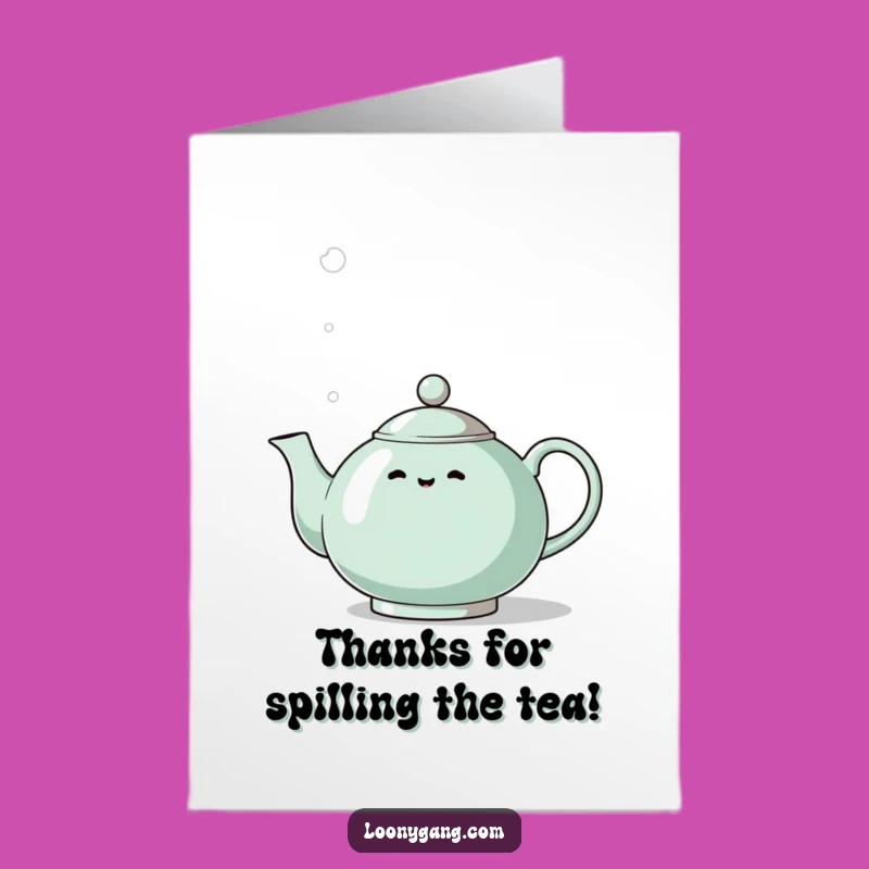 Free Printable Thank You Card: Teapot Whistle - Funny Gratitude Download