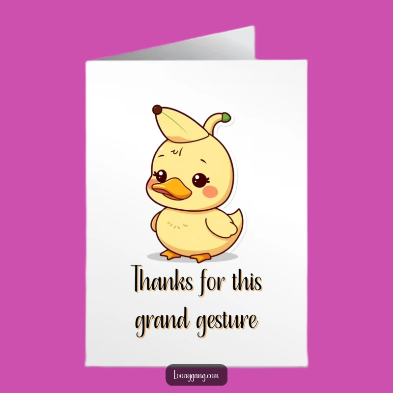 Free Printable Funny Duckling Thank You Card: Dorky Cub, Appreciative Downloadable Gift
